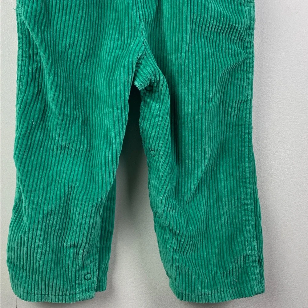 Vintage Osh Kosh B'Gosh Pony Express Green Corduroy Vestbak Overalls